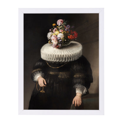 Flower Portrait Dutch By Chaos & Wonder Design - White Framed Print - Wall Art - Americanflat