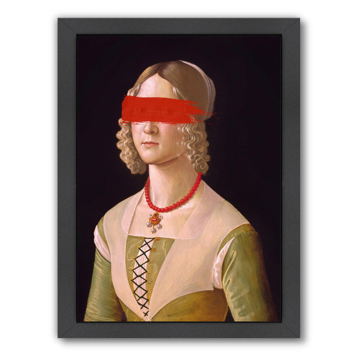 The Green Dress By Chaos & Wonder Design - Black Framed Print - Wall Art - Americanflat