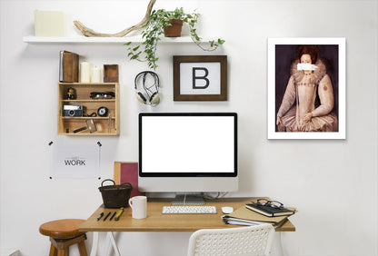 Ellen By Chaos & Wonder Design - White Framed Print - Wall Art - Americanflat