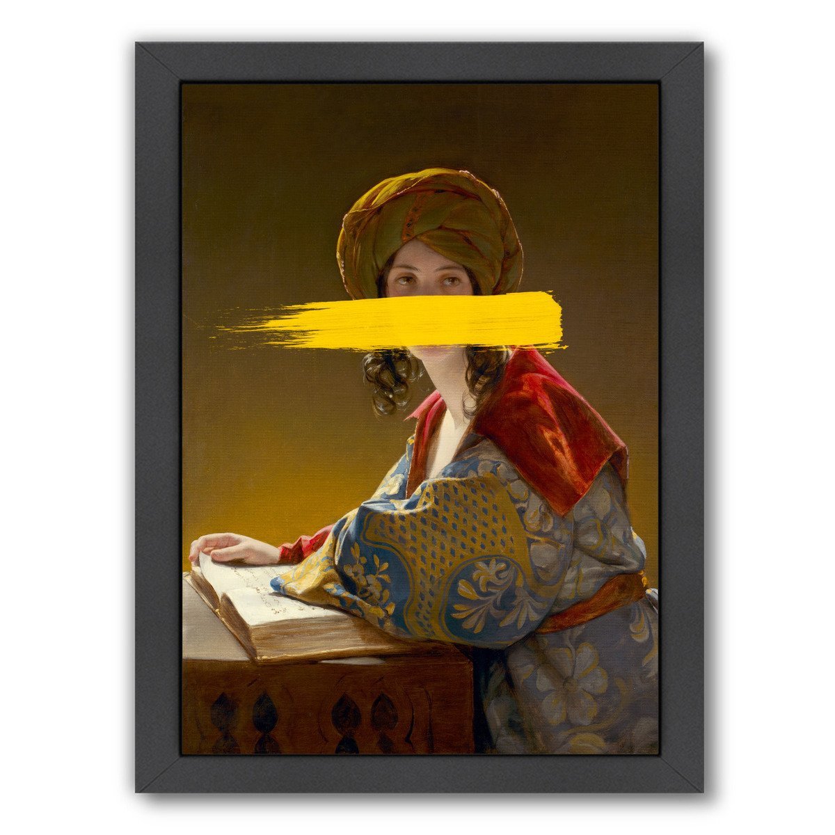 Altered Vintage Portrait By Chaos & Wonder Design - Black Framed Print - Wall Art - Americanflat