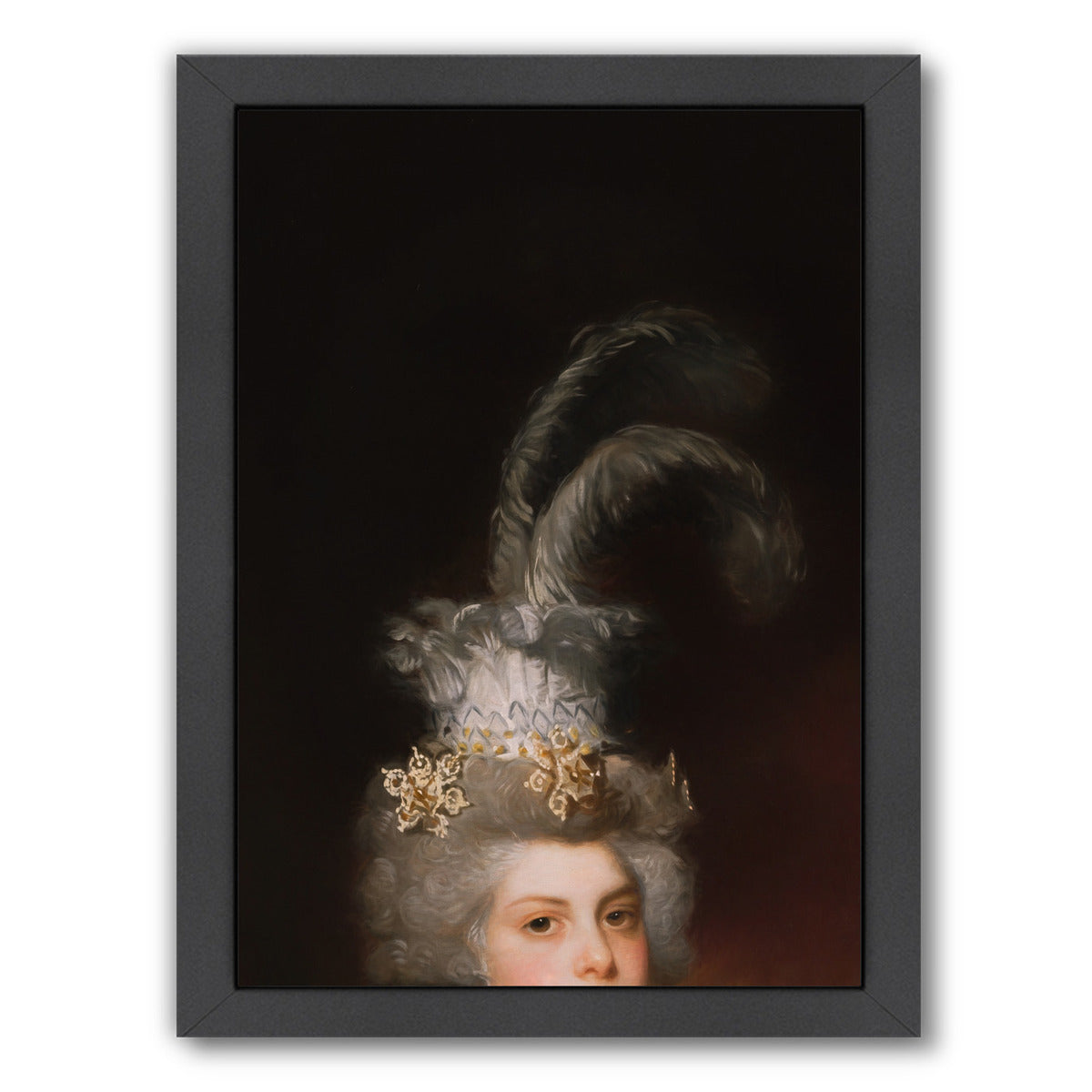 The Hat By Chaos & Wonder Design - Black Framed Print - Wall Art - Americanflat