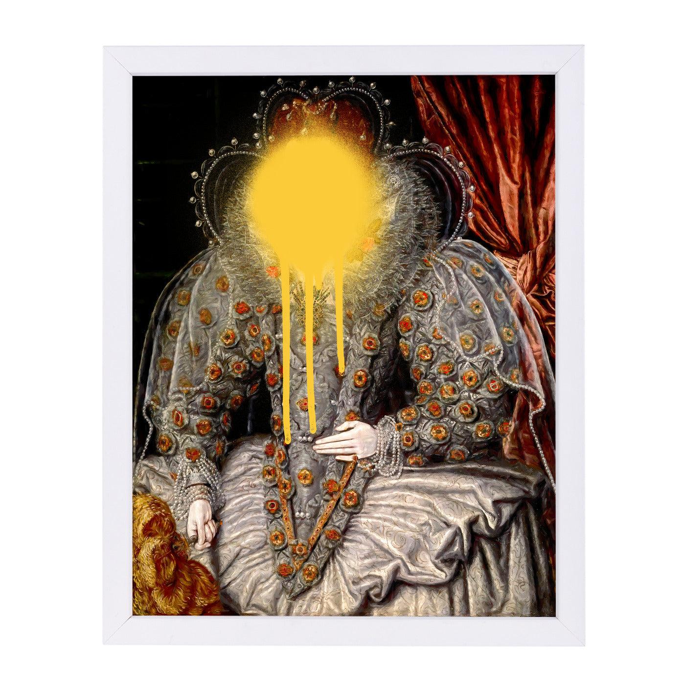 Elizabethan Portrait By Chaos & Wonder Design - White Framed Print - Wall Art - Americanflat