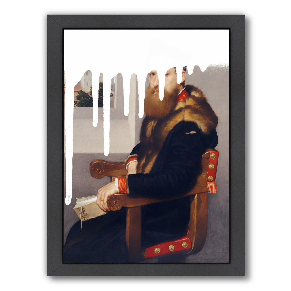 Hipster Altered Portrait By Chaos & Wonder Design - Black Framed Print - Wall Art - Americanflat