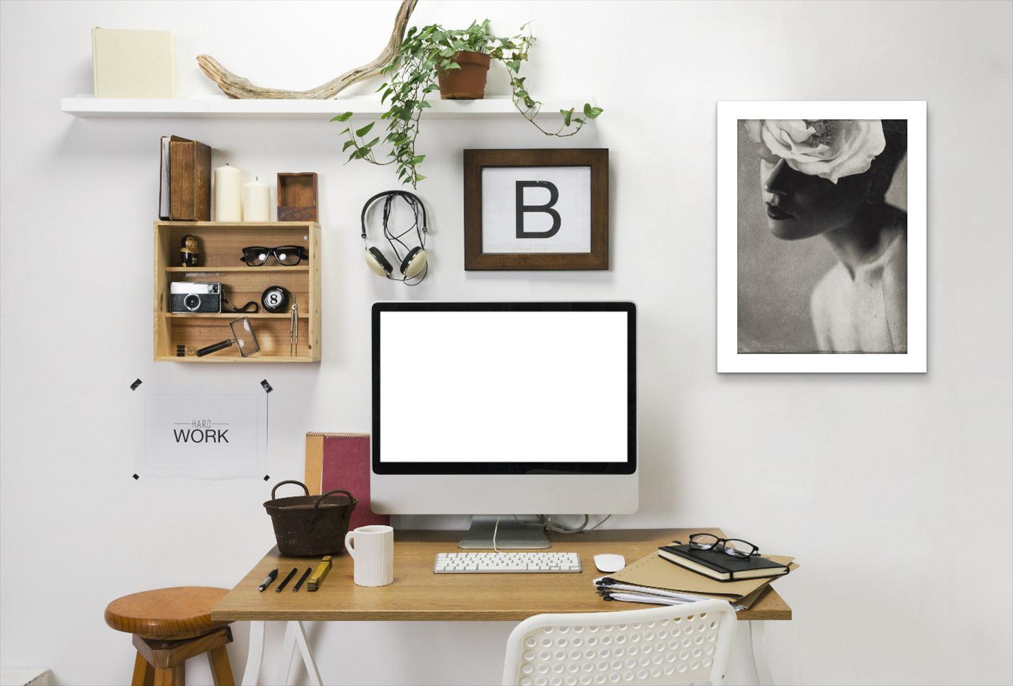 Rose Portrait By Chaos & Wonder Design - White Framed Print - Wall Art - Americanflat