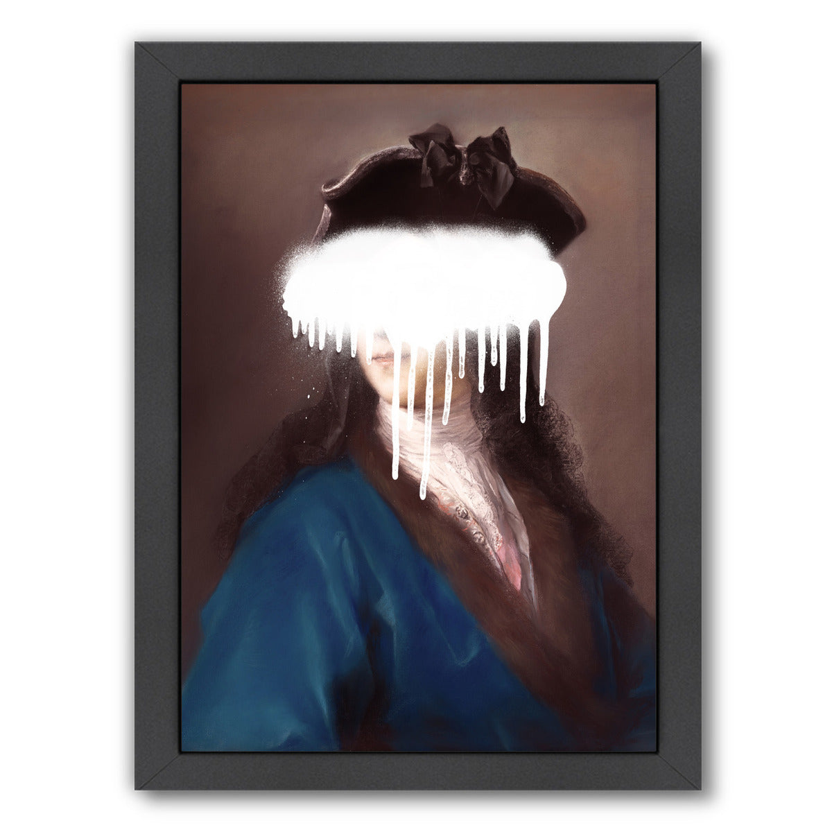 Defaced Portrait By Chaos & Wonder Design - Black Framed Print - Wall Art - Americanflat