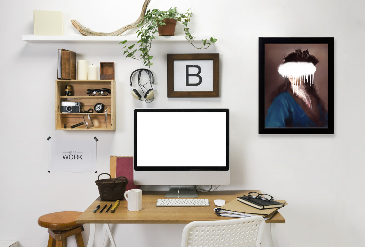 Defaced Portrait By Chaos & Wonder Design - Black Framed Print - Wall Art - Americanflat