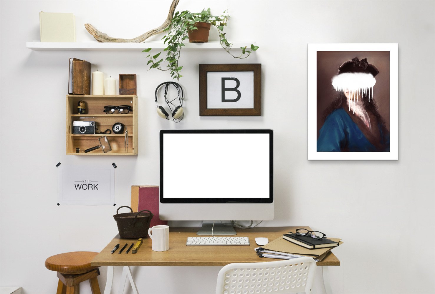 Defaced Portrait By Chaos & Wonder Design - Framed Print - Americanflat