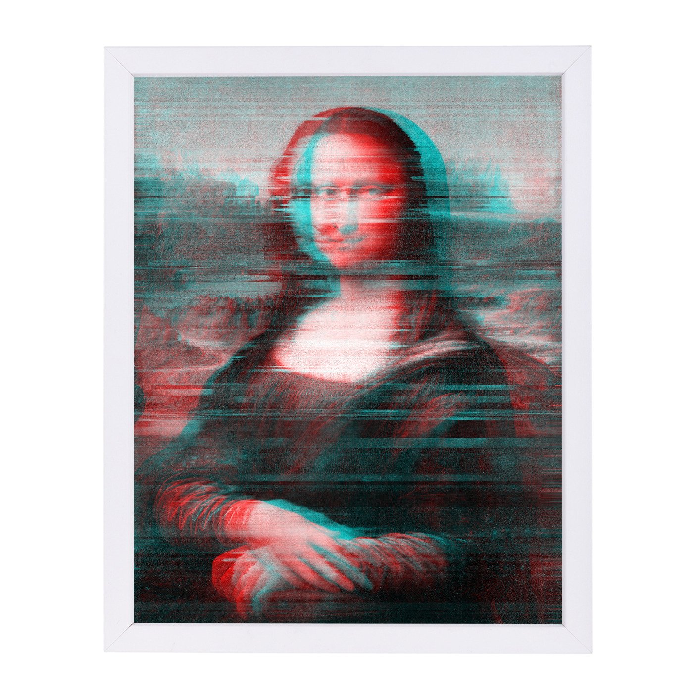Glitch Monalisa By Chaos & Wonder Design - Framed Print - Americanflat