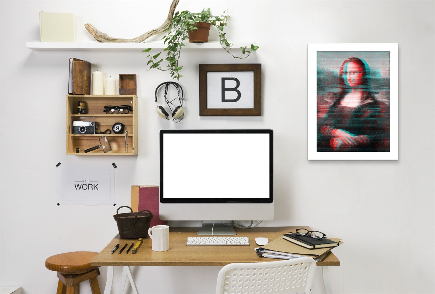 Glitch Monalisa By Chaos & Wonder Design - Framed Print - Americanflat