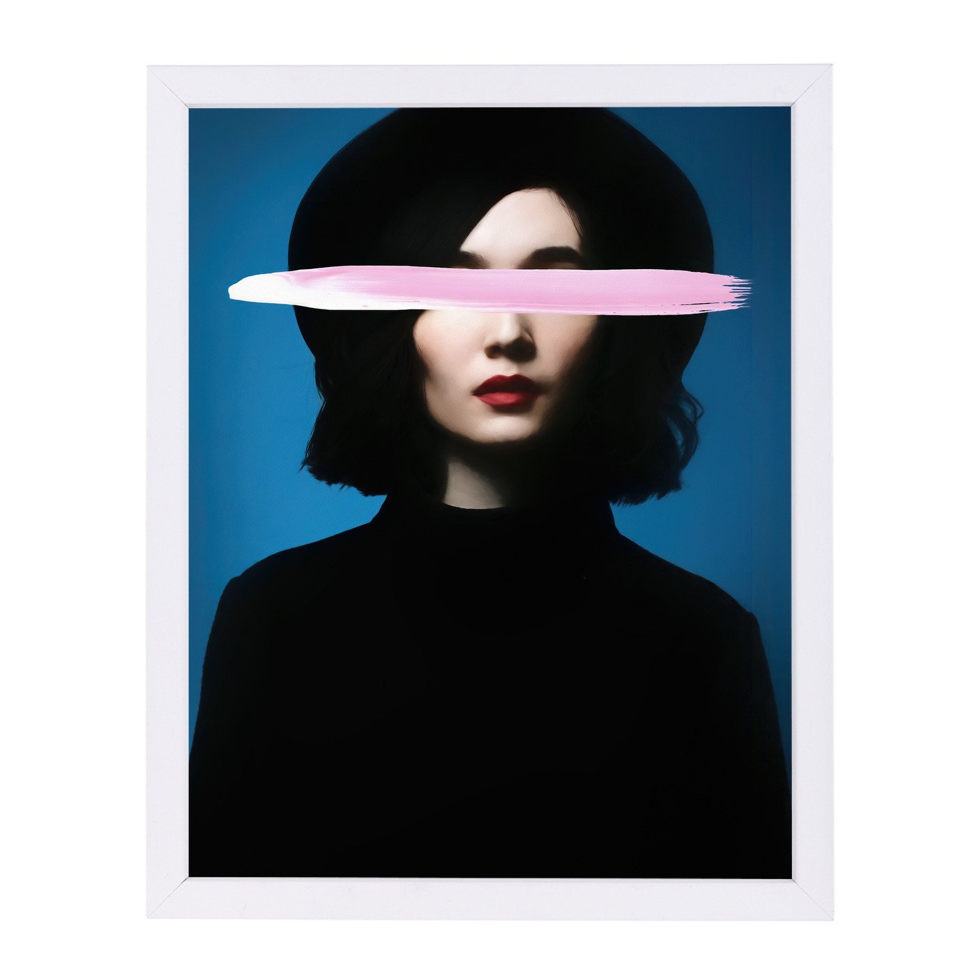 Black Hat Portrait By Chaos & Wonder Design - Framed Print - Americanflat