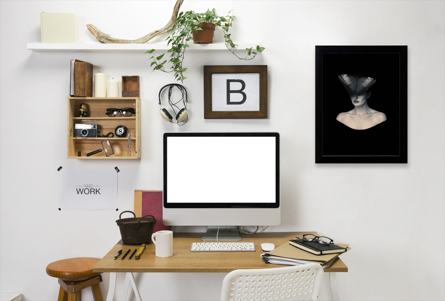 Butterfly Veil By Chaos & Wonder Design - Black Framed Print - Wall Art - Americanflat