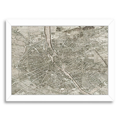 Map Paris By Chaos & Wonder Design - Framed Print - Americanflat