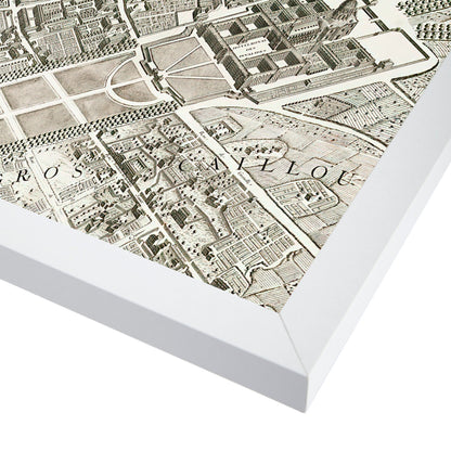 Map Paris By Chaos & Wonder Design - White Framed Print - Wall Art - Americanflat