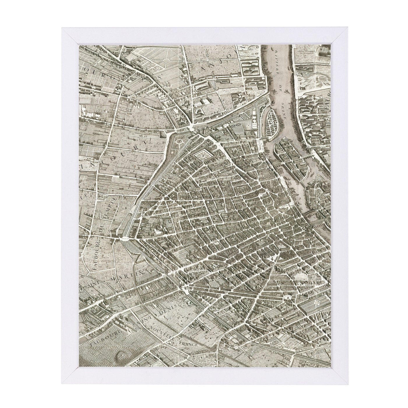 Map Paris I By Chaos & Wonder Design - Framed Print - Americanflat