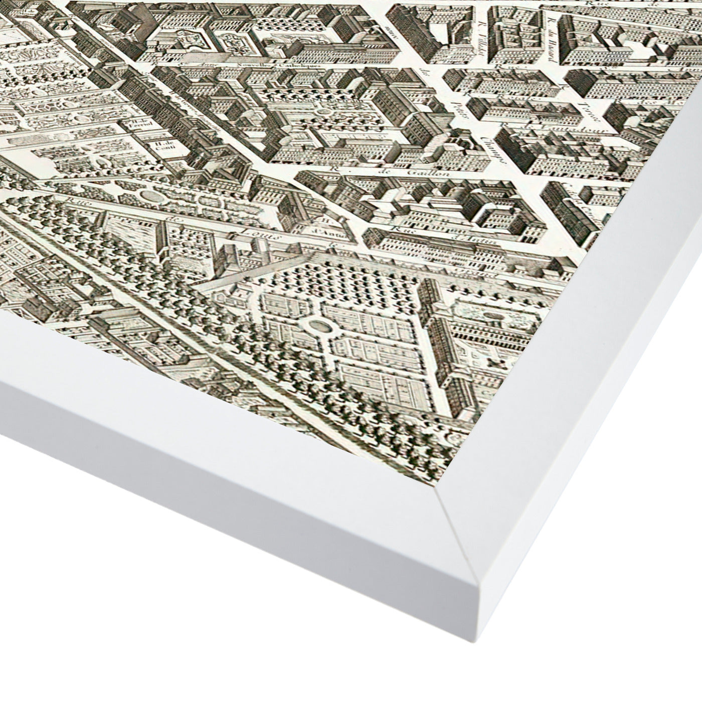 Map Paris I By Chaos & Wonder Design - White Framed Print - Wall Art - Americanflat