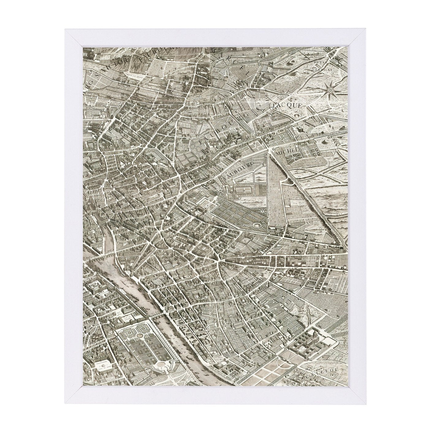 Map Paris Ii By Chaos & Wonder Design - Framed Print - Americanflat