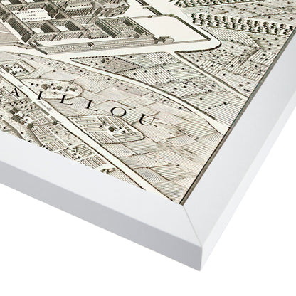 Map Paris Ii By Chaos & Wonder Design - White Framed Print - Wall Art - Americanflat
