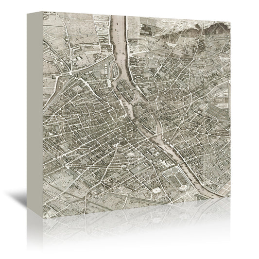 Map Paris Iii By Chaos & Wonder Design - Wrapped Canvas - Wrapped Canvas - Americanflat