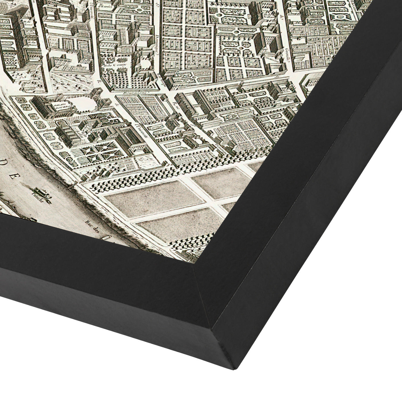 Map Paris III by Chaos & Wonder Design Black Framed Print - Wall Art - Americanflat