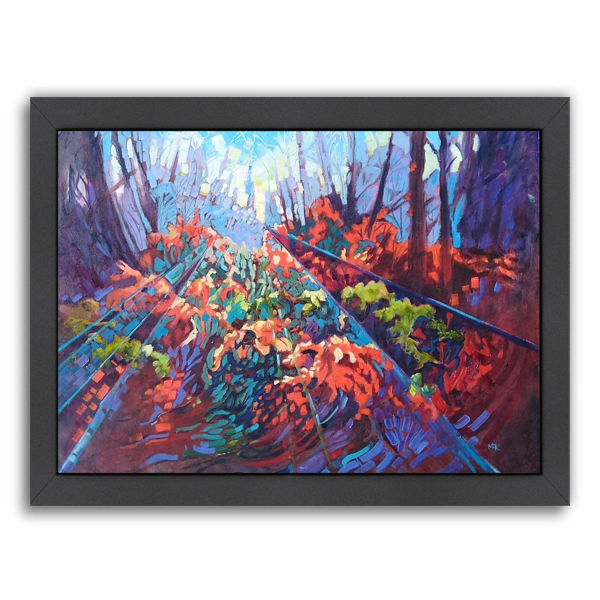 Autumn In The Woods By Mary Kemp - Black Framed Print - Wall Art - Americanflat