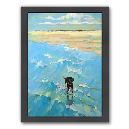Black Labrador By Mary Kemp - Black Framed Print - Wall Art - Americanflat