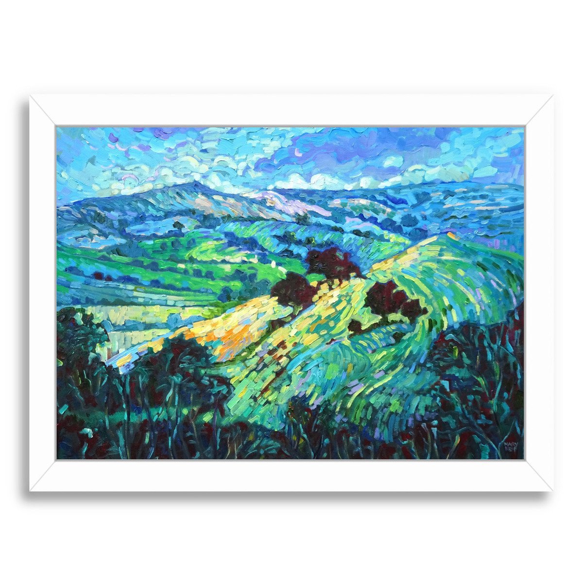 Blue John, Derbyshire By Mary Kemp - White Framed Print - Wall Art - Americanflat