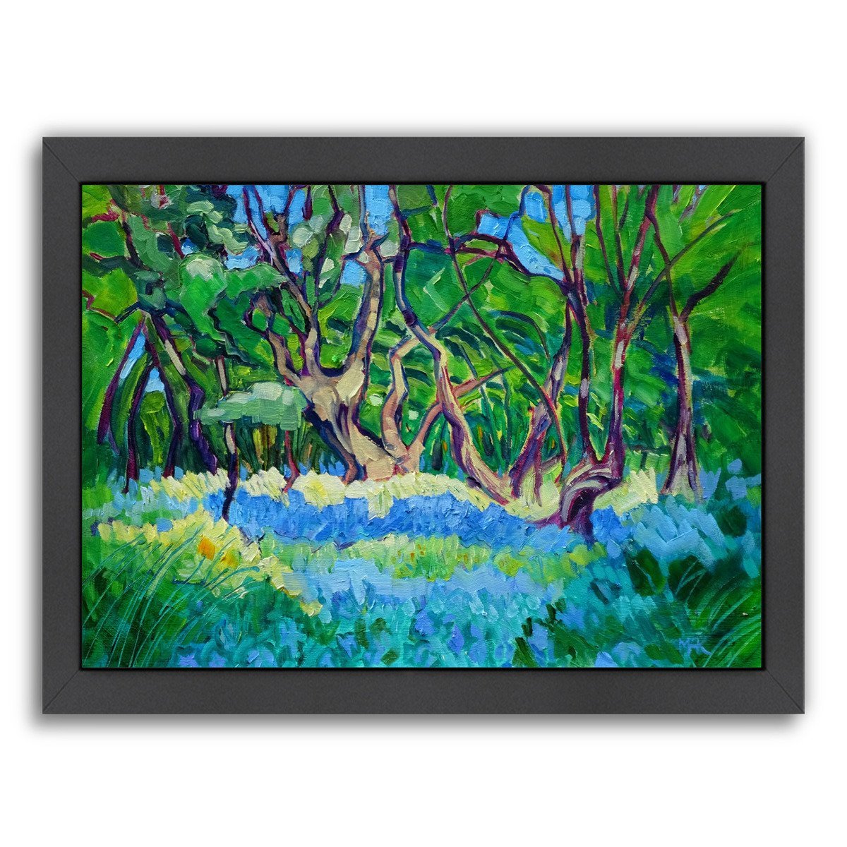 Bluebell Wood By Mary Kemp - Black Framed Print - Wall Art - Americanflat