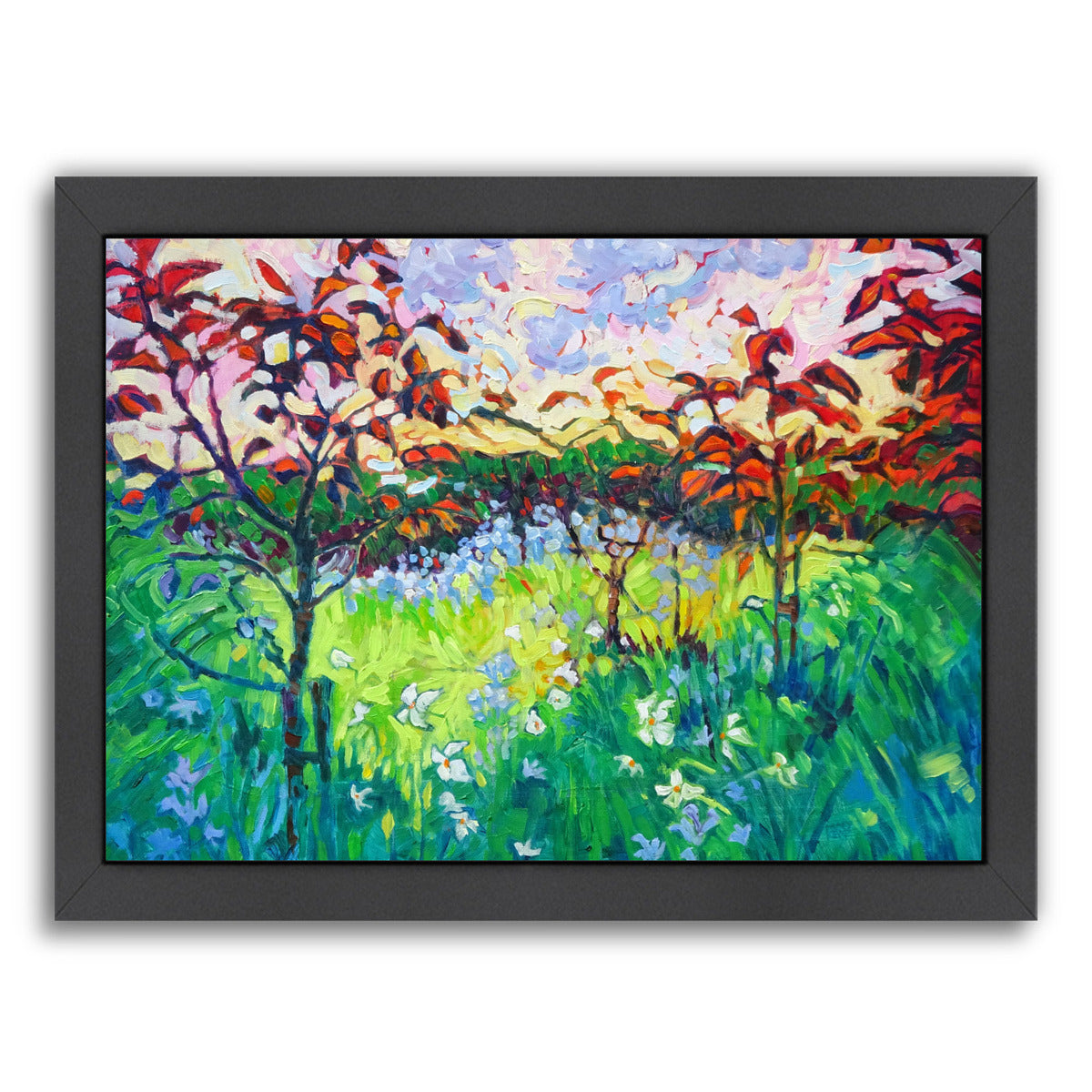 Garden At Houghton Hall By Mary Kemp - Black Framed Print - Wall Art - Americanflat