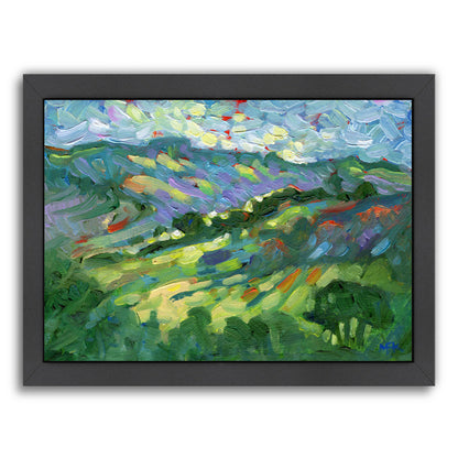 Hillside By Mary Kemp - Black Framed Print - Wall Art - Americanflat