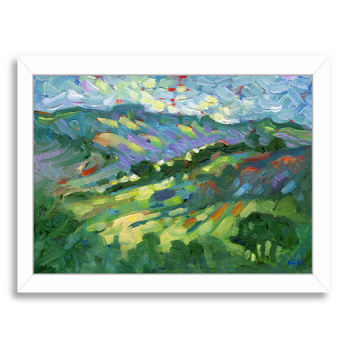 Hillside By Mary Kemp - Framed Print - Americanflat