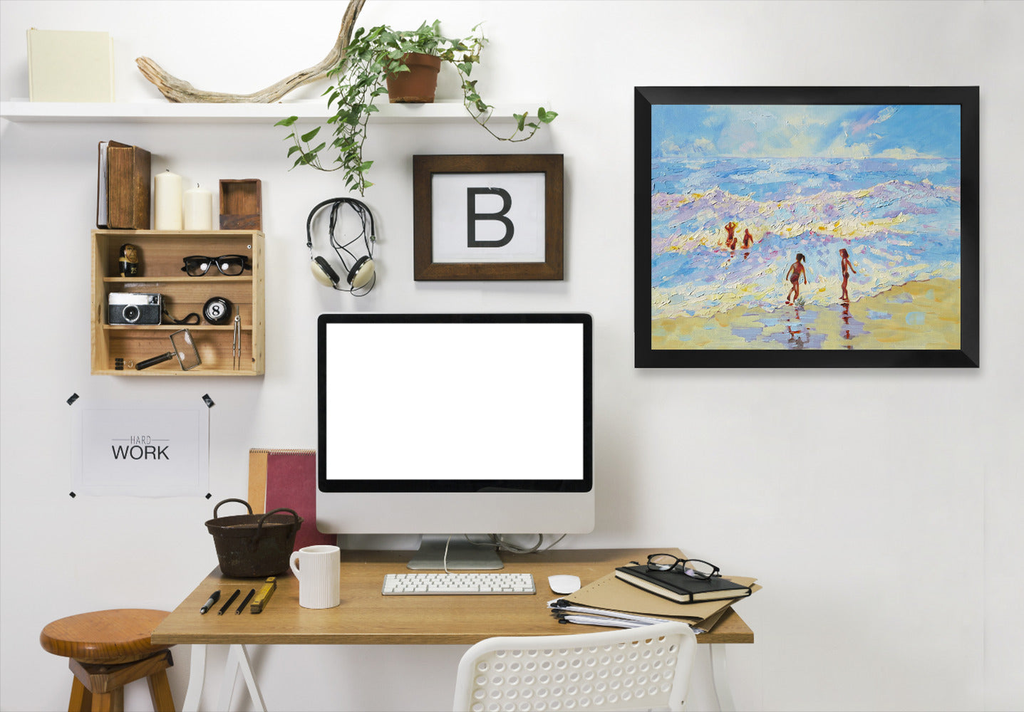 Summer Holiday By Mary Kemp - Black Framed Print - Wall Art - Americanflat