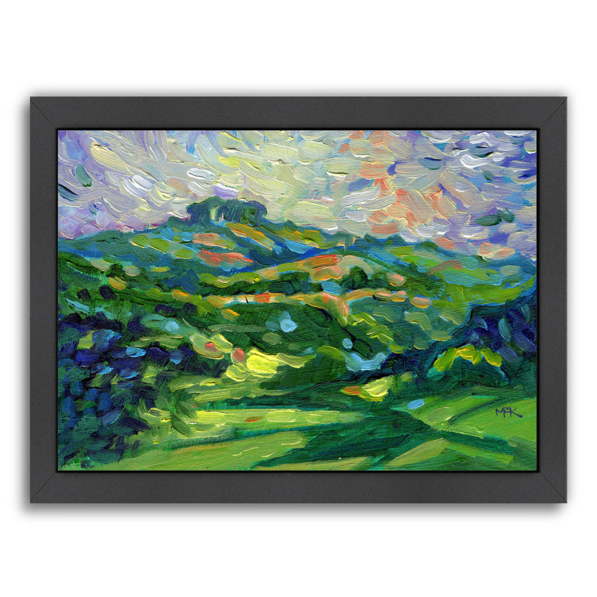 Trees On The Horizon By Mary Kemp - Black Framed Print - Wall Art - Americanflat