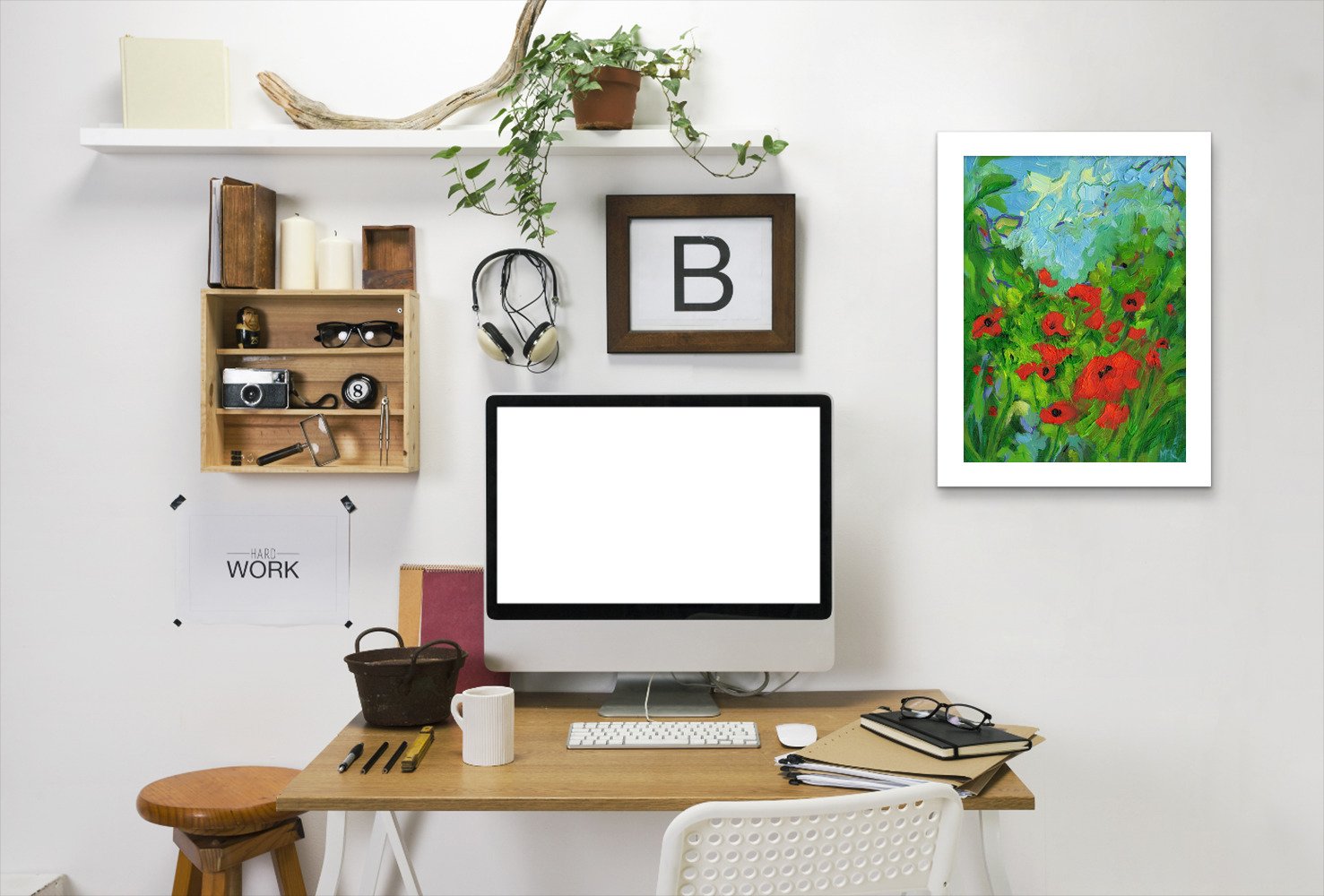 Twenty One Poppies By Mary Kemp - Framed Print - Americanflat