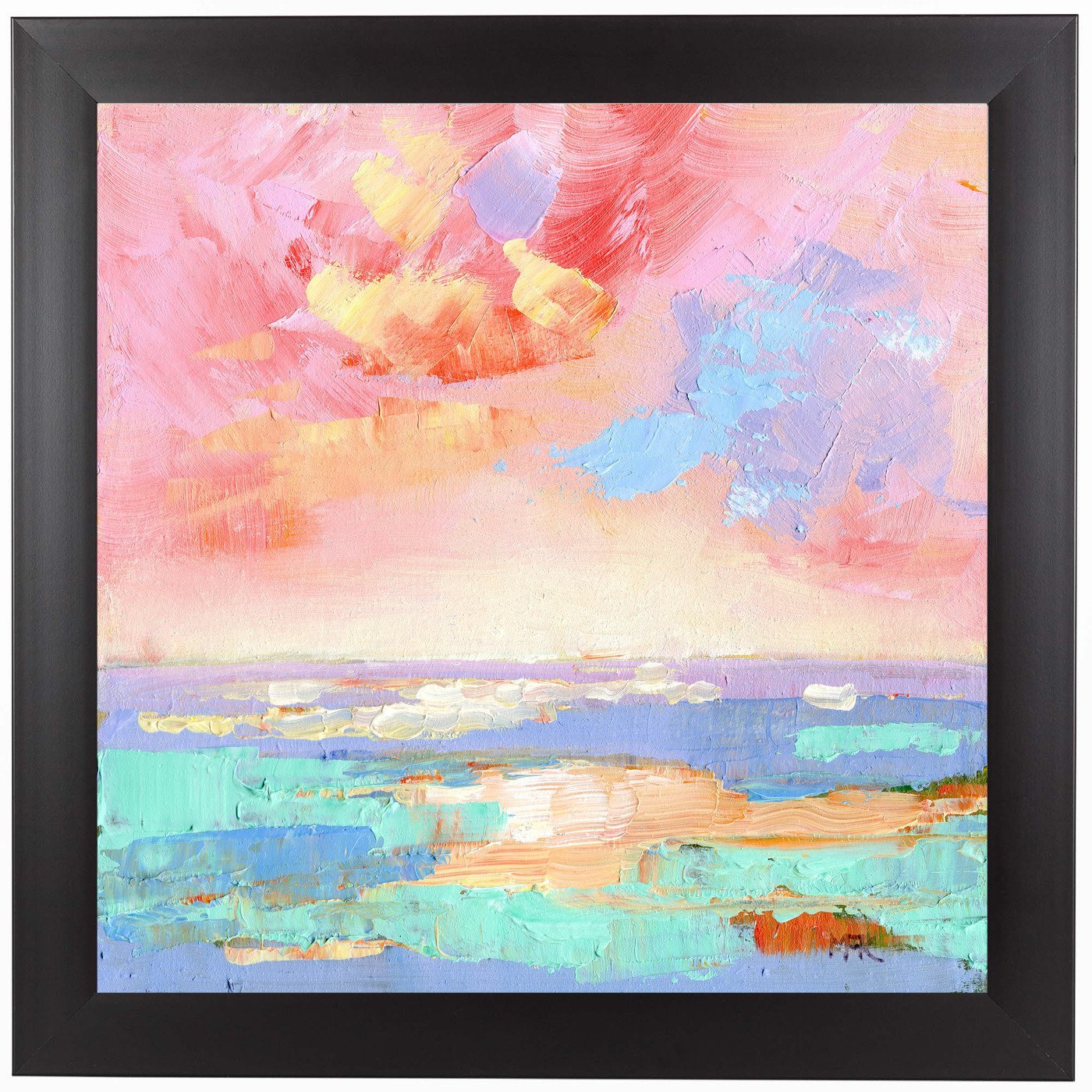 Abstract Seascape by Mary Kemp Black Framed Print - Wall Art - Americanflat