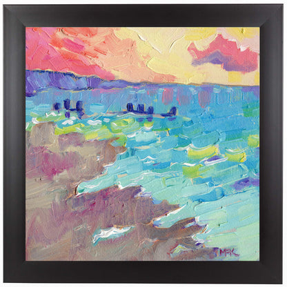 Norfolk Beach by Mary Kemp Black Framed Print - Wall Art - Americanflat