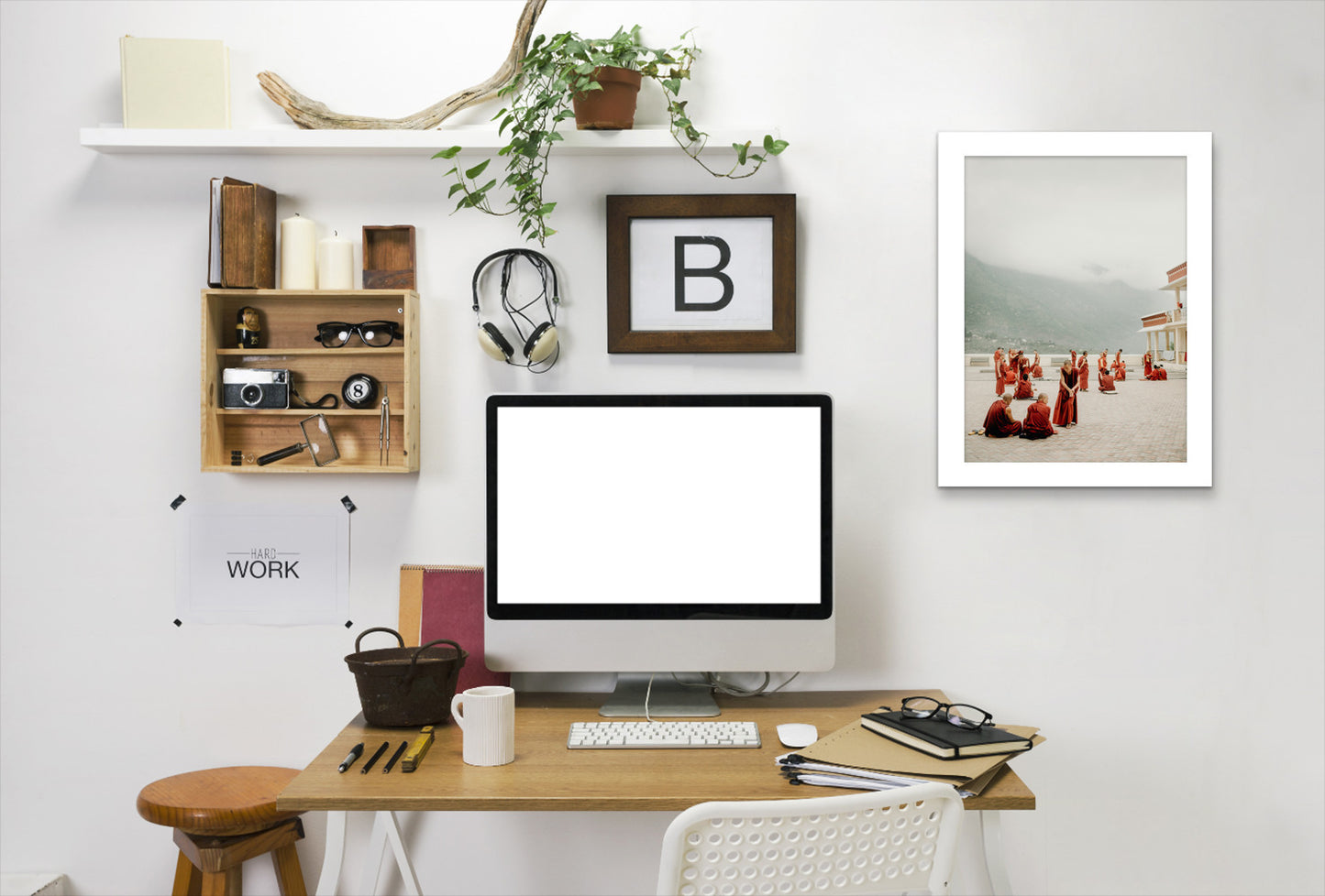 India By Natalie Allen - White Framed Print - Wall Art - Americanflat