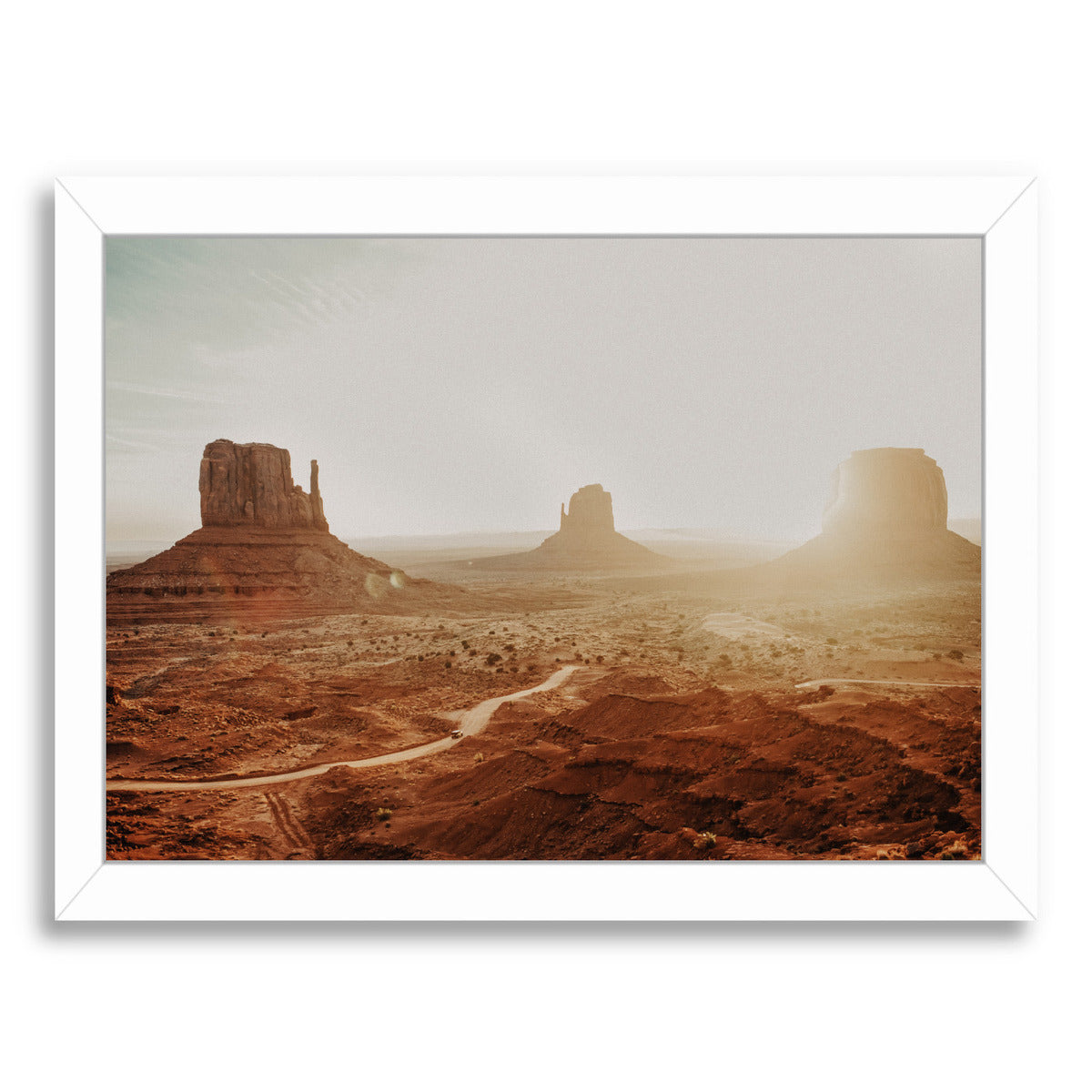 Monument Valley 3 By Natalie Allen - White Framed Print - Wall Art - Americanflat