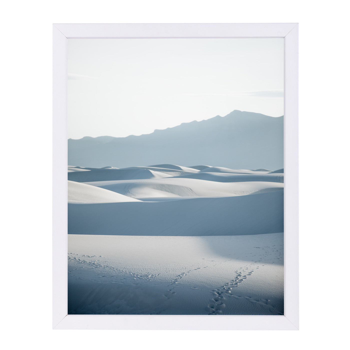 White Sands National Park By Natalie Allen - White Framed Print - Wall Art - Americanflat