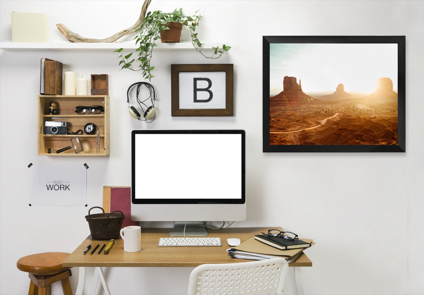 Monument Valley 2 By Natalie Allen - Black Framed Print - Wall Art - Americanflat
