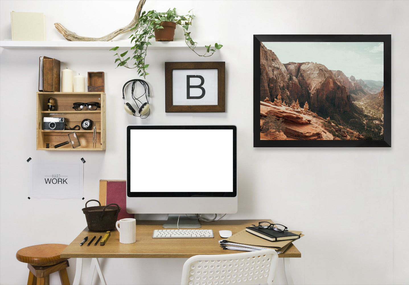 Zion National Park By Natalie Allen - Black Framed Print - Wall Art - Americanflat