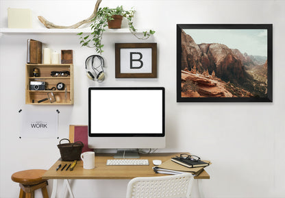 Zion National Park By Natalie Allen - Black Framed Print - Wall Art - Americanflat