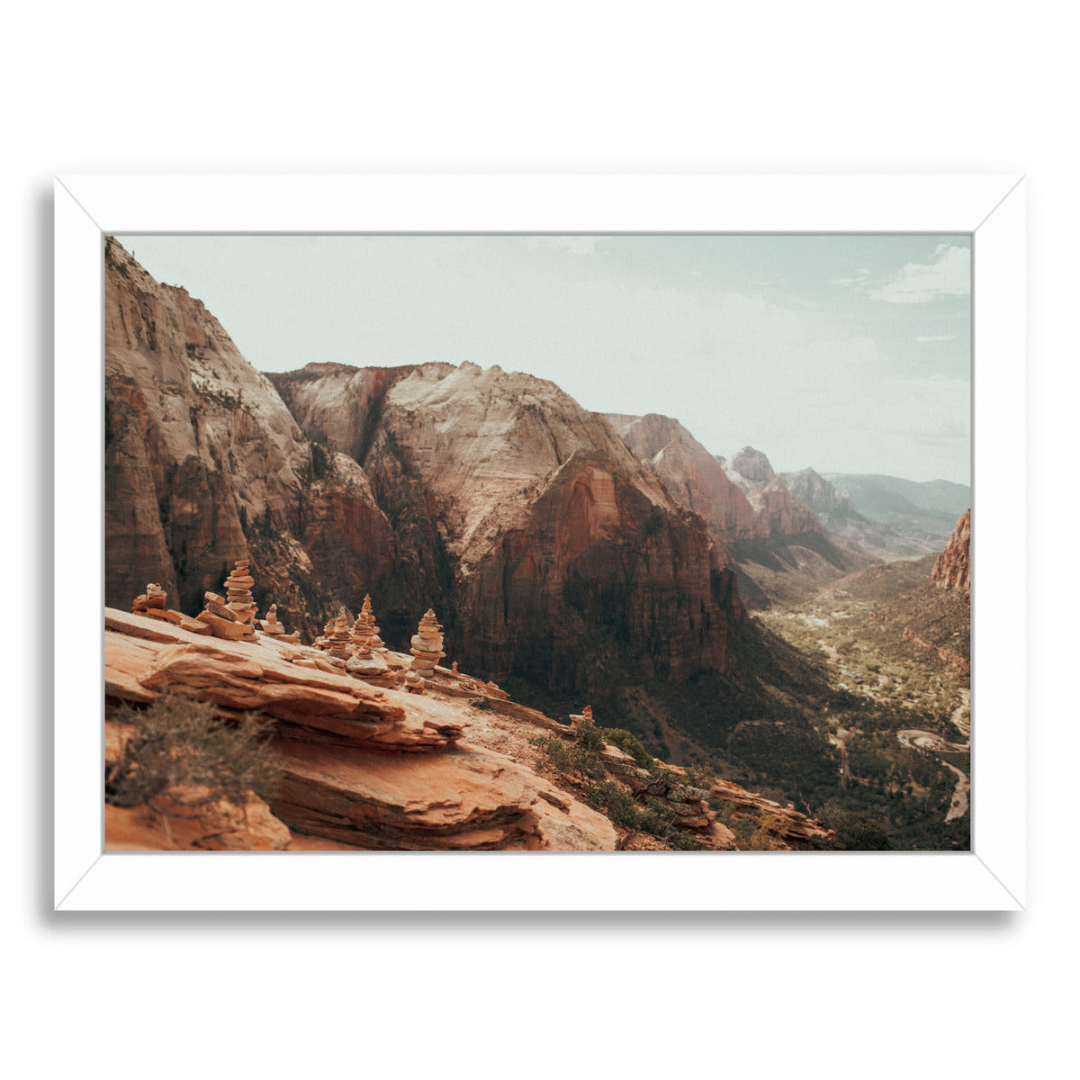 Zion National Park By Natalie Allen - White Framed Print - Wall Art - Americanflat