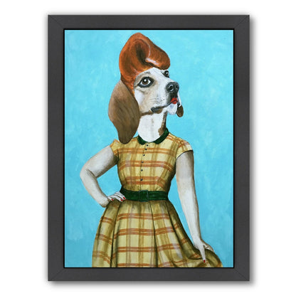 Beagle Pin Up By Coco De Paris - Black Framed Print - Wall Art - Americanflat