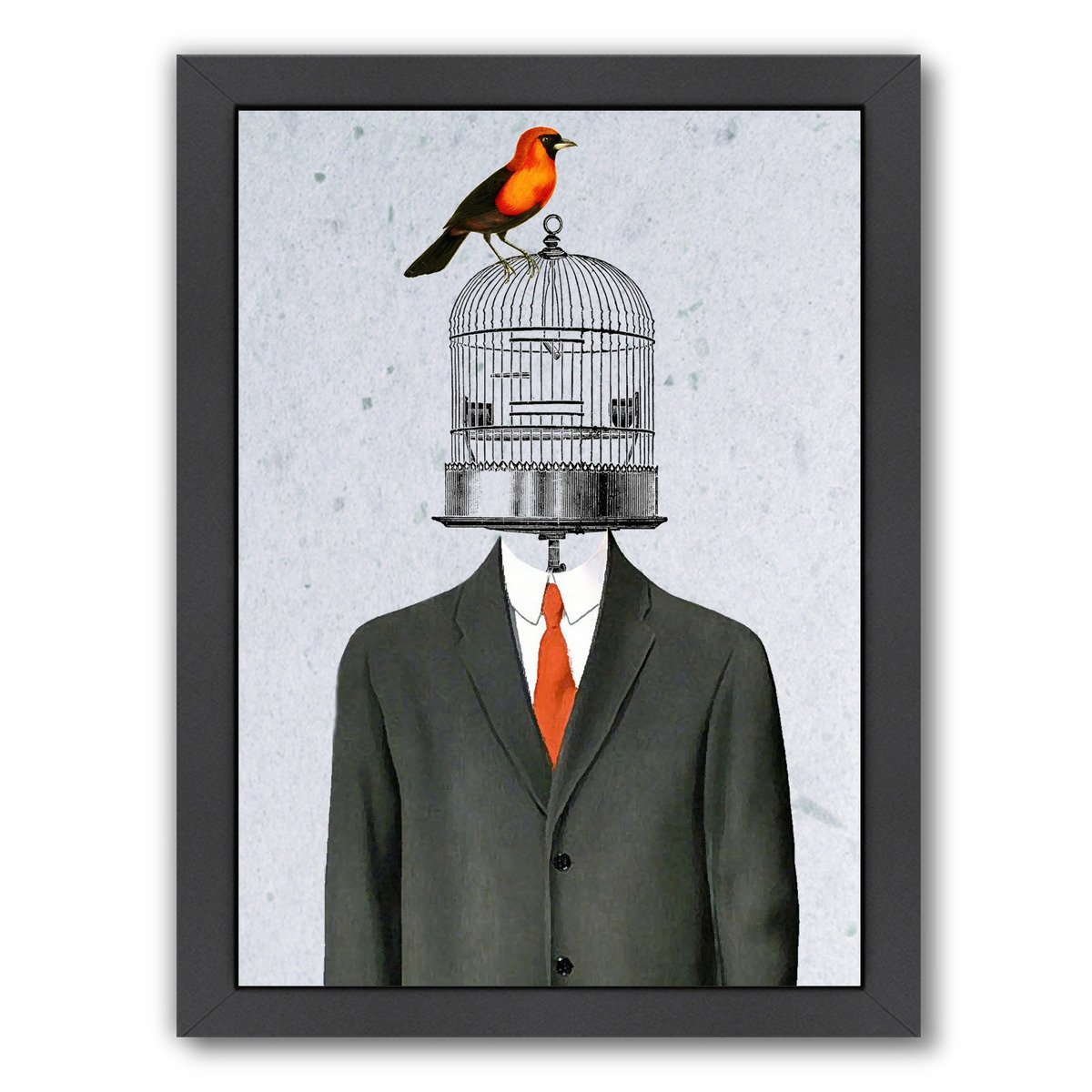 Birdcage Man By Coco De Paris - Black Framed Print - Wall Art - Americanflat