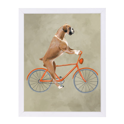 Boxer On Bicycle By Coco De Paris - Framed Print - Americanflat