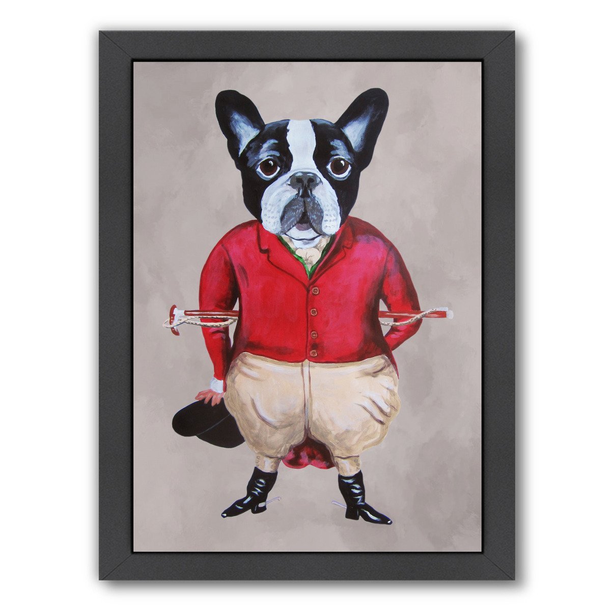 Bulldog Horsedriver By Coco De Paris - Black Framed Print - Wall Art - Americanflat