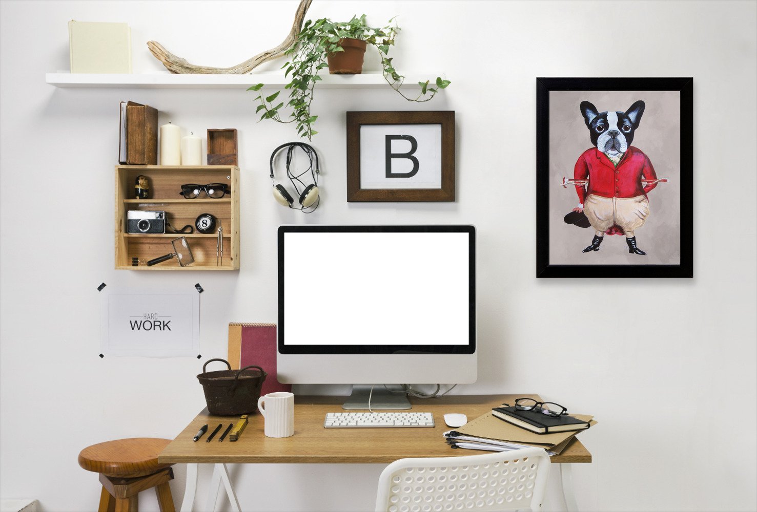 Bulldog Horsedriver By Coco De Paris - Black Framed Print - Wall Art - Americanflat