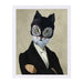 Cat Batman By Coco De Paris - White Framed Print - Wall Art - Americanflat