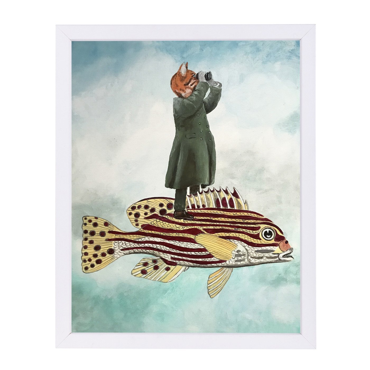 Cat Fish By Coco De Paris - Framed Print - Americanflat