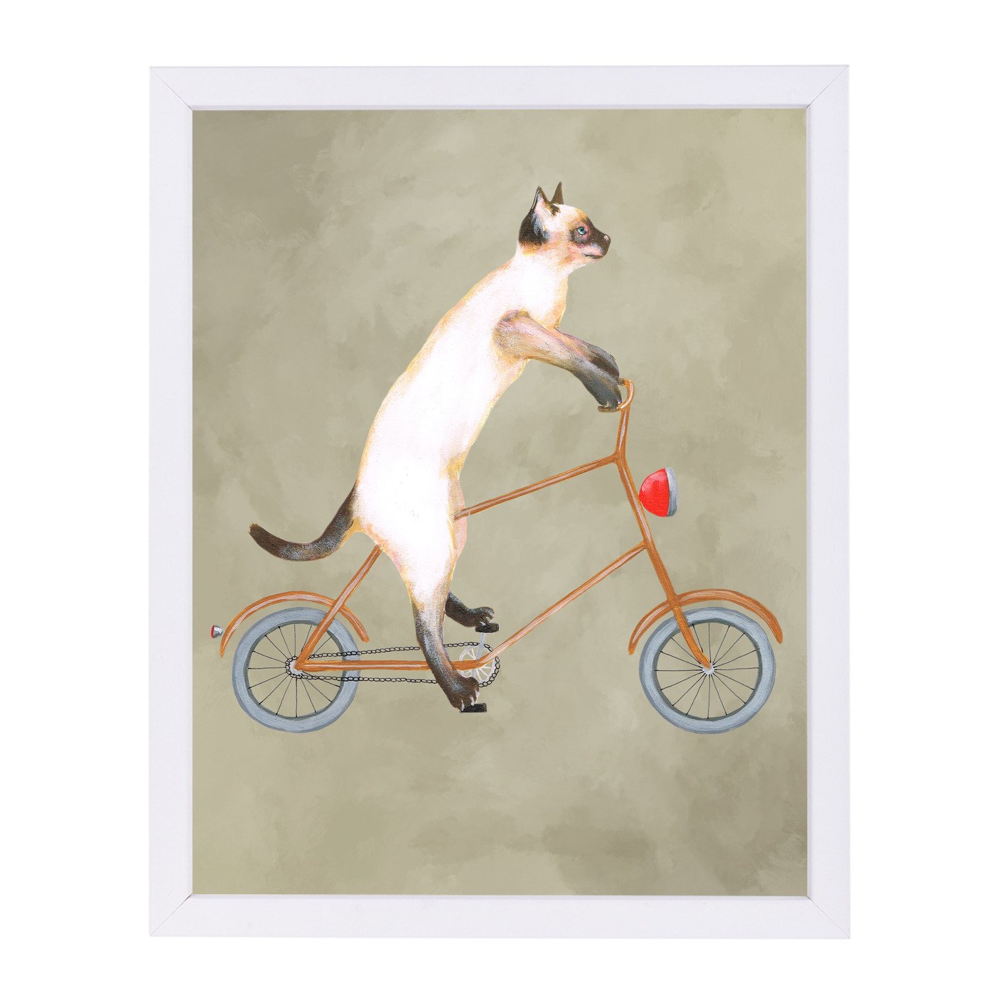 Cat On Bicycle By Coco De Paris - Framed Print - Americanflat